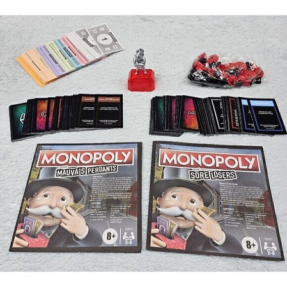 Monopoly  For Sore Losers Board Game Hasbro Parker Brothers English French 2020 - Picture 4 of 16